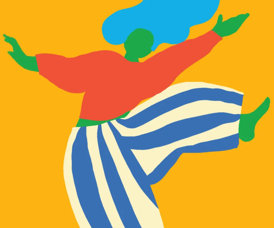 illustration femme dansant